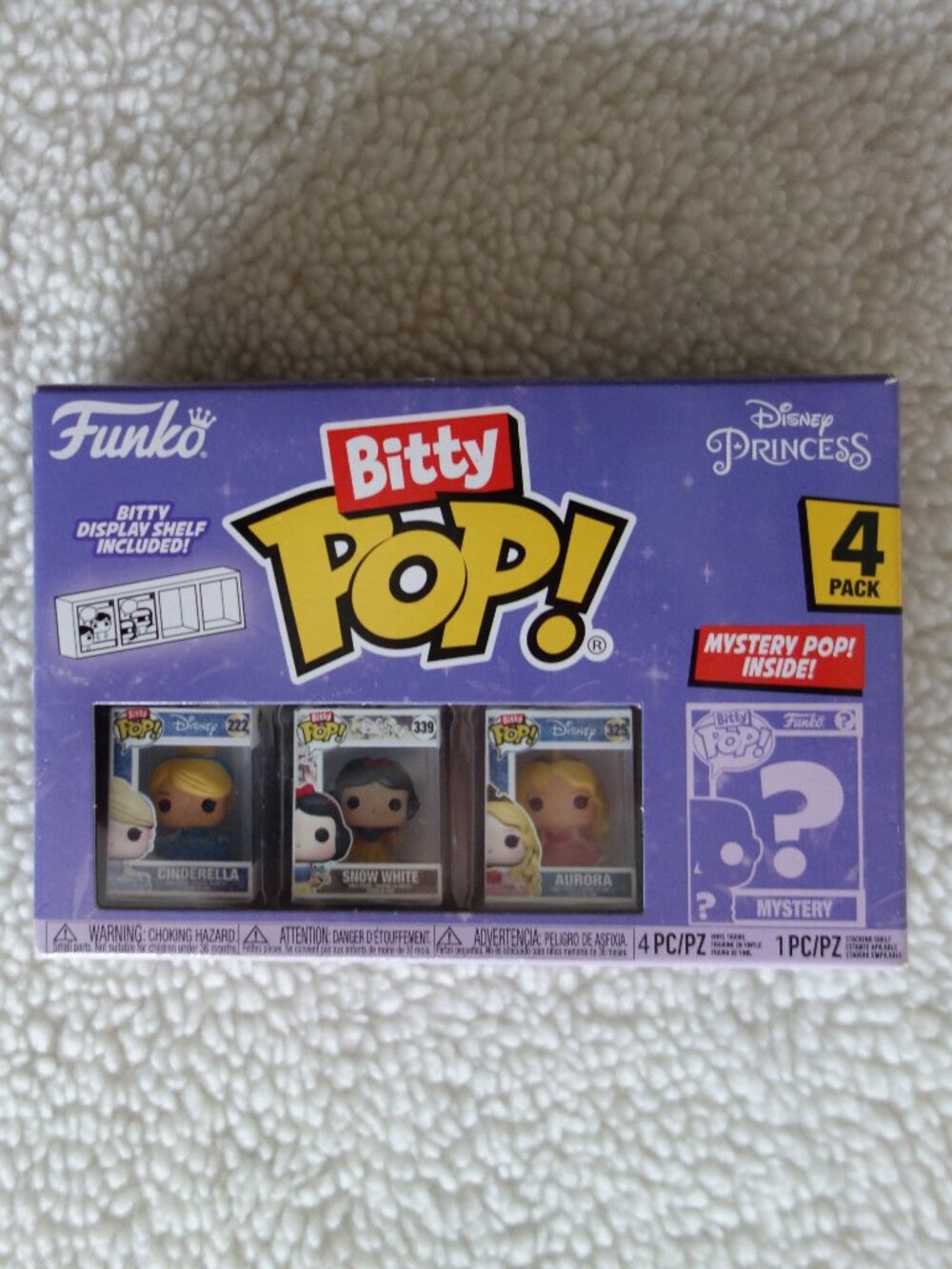 NIB FUNKO Bitty Pop! Disney Princess Figures Cinderella, Snow White, Aurora & My